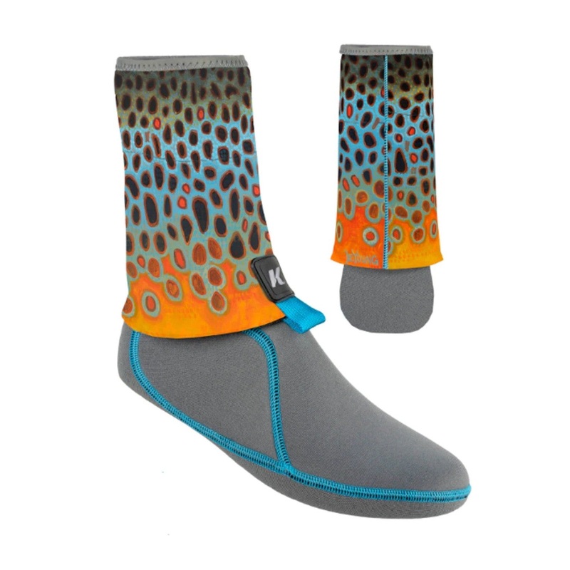 Korkers I-Drain Neoprene Guard Sock 3.5 mm Deyoung Brown Flank