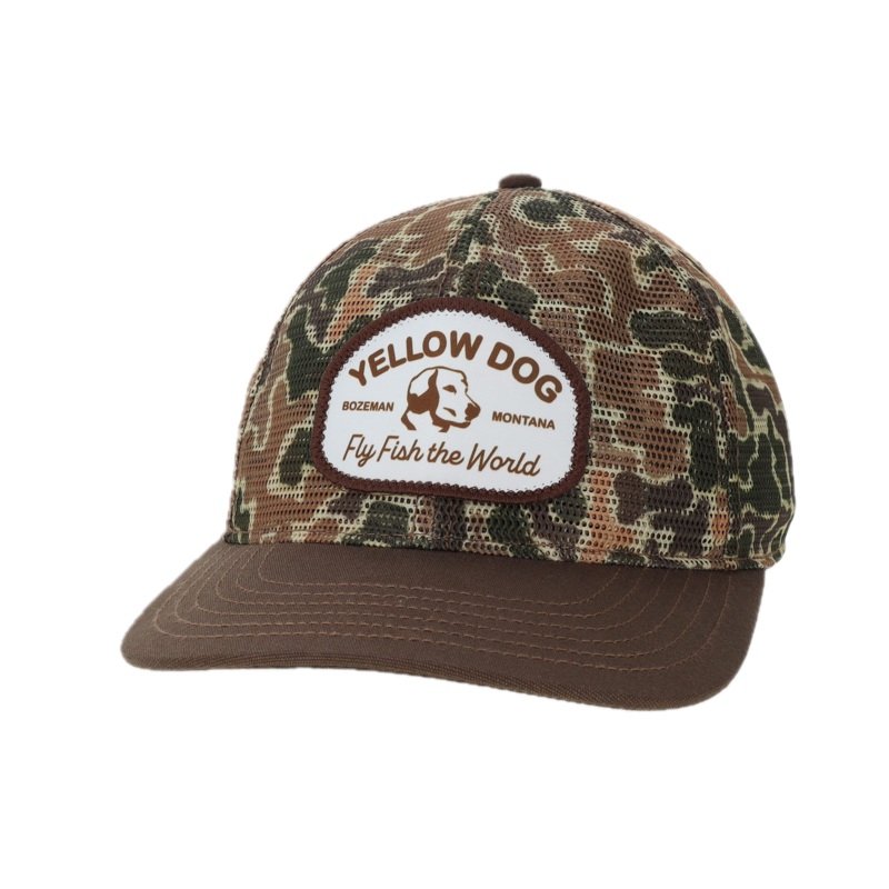 Mesh Fly Fish the World Hat – Brown Duck Camo