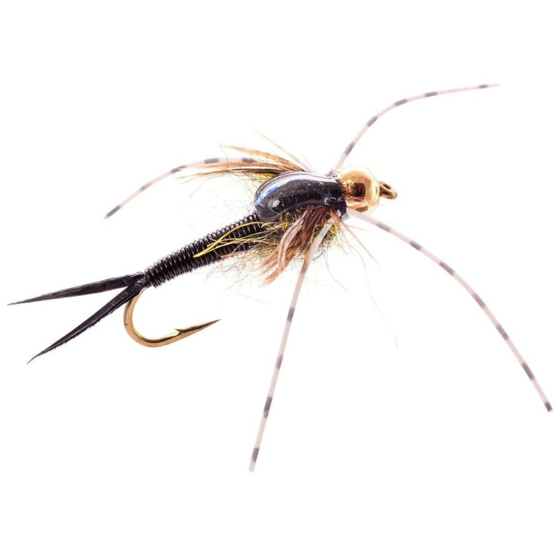 Rubberleg Steelhead Copper John – Black – Size 10
