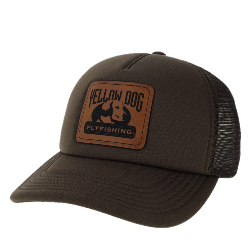 Yellow Dog Trucker Hat – Brown