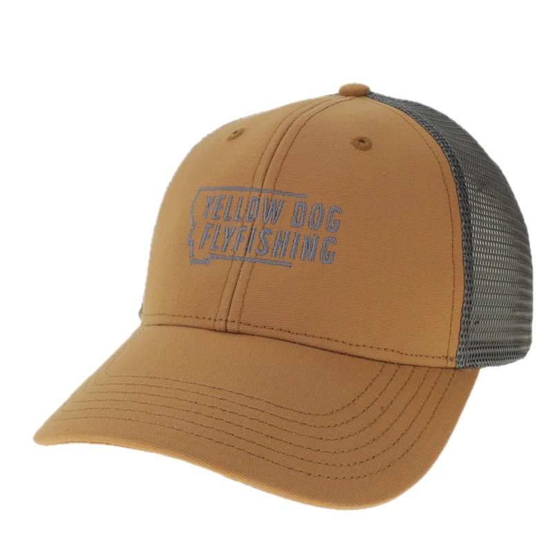Yellow Dog Trucker Hat – Caramel/Dark Grey
