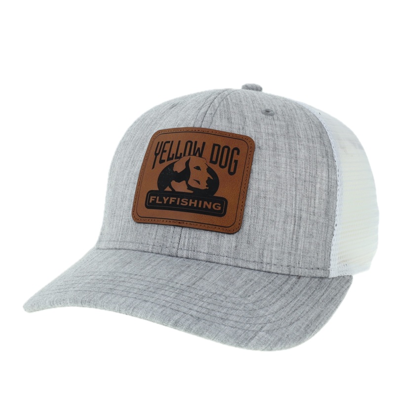 Yellow Dog Trucker Hat – Melange Grey/White