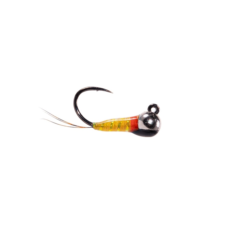 Jig Pearl Rib Perdigon – Sunburst Yellow – Size  14