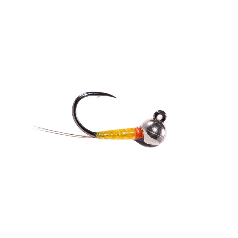 Jig Pearl Rib Perdigon – Sunburst Yellow – Size  16