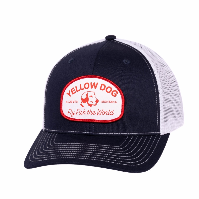 Yellow Dog Trucker Hat – Navy/White