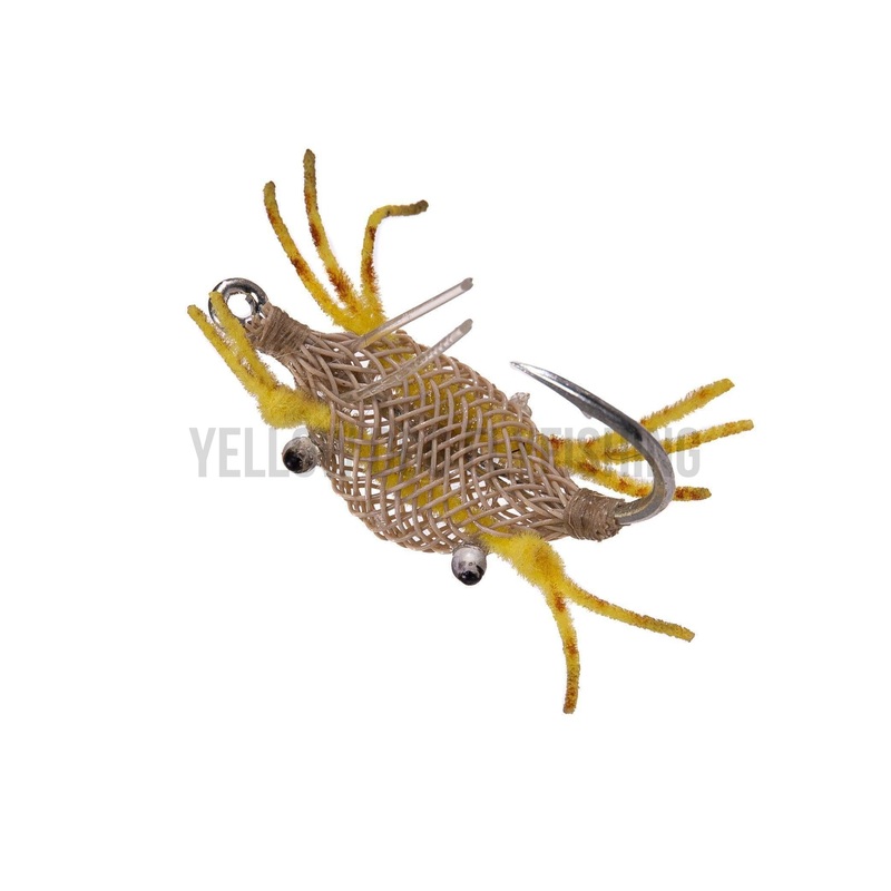 Flymen Alphlexo Crab – Tan w/ Yellow Legs – Size 2