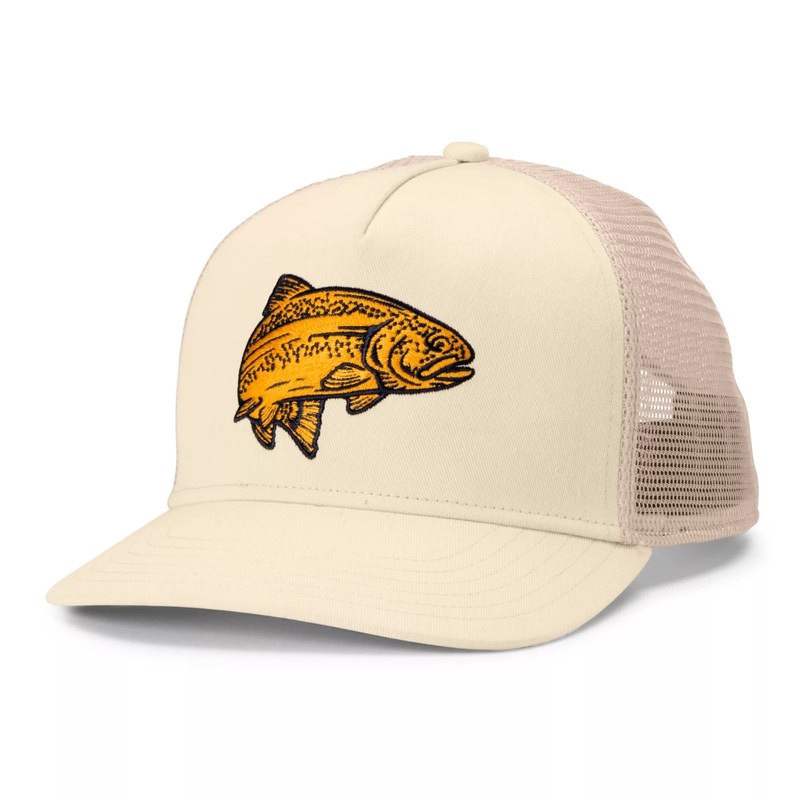Orvis Trout Trucker Hat – Pale Stone