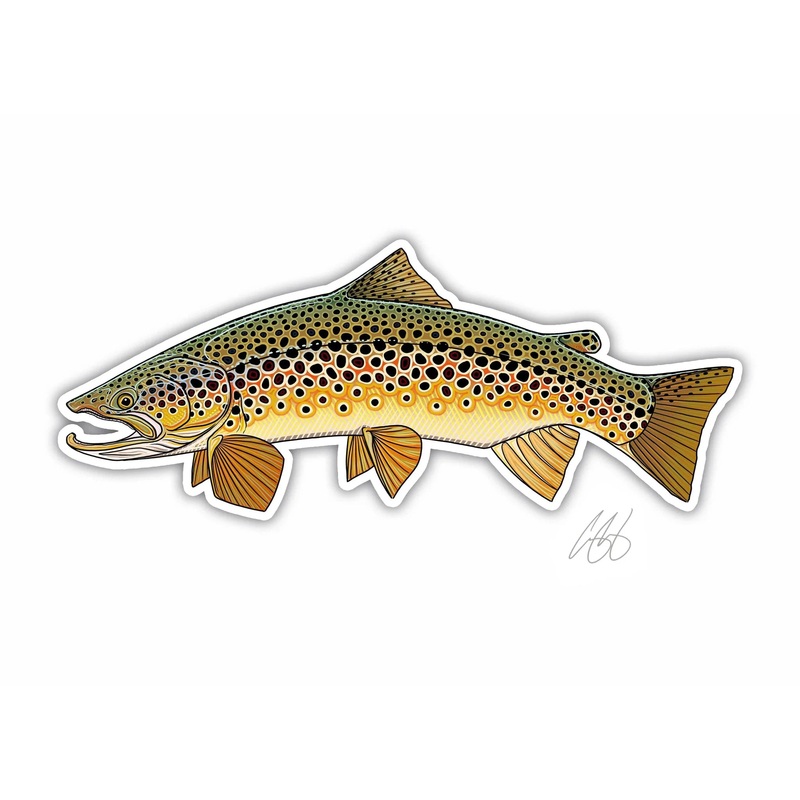 Underwood Brown Trout Sticker