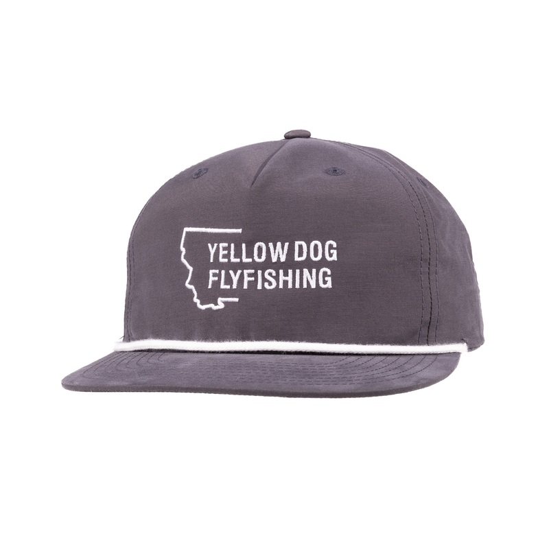 Yellow Dog Montana Crescent Hat – Charcoal/White Rope