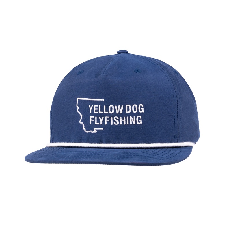 Yellow Dog Montana Crescent Hat – Navy/White Rope
