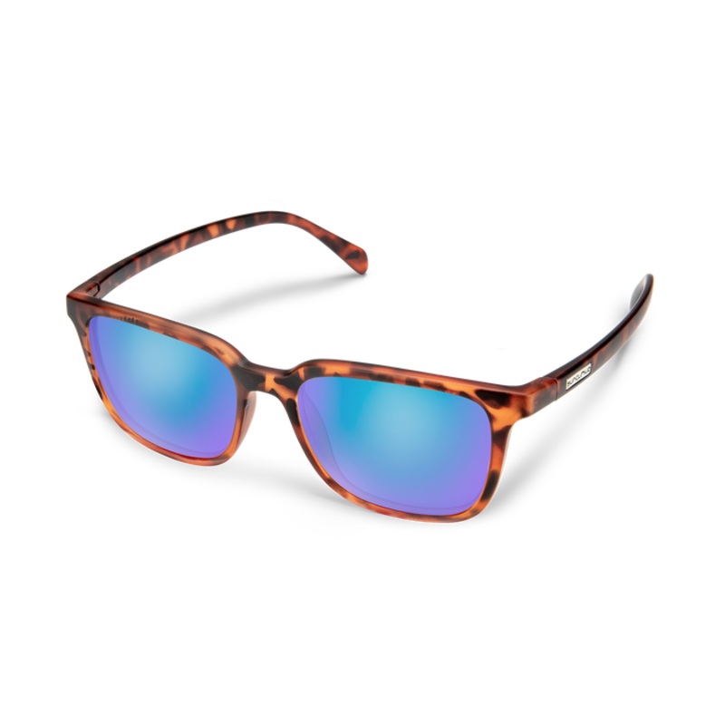 Suncloud Boundary – Matte Tortoise/Polarized Blue Mirror