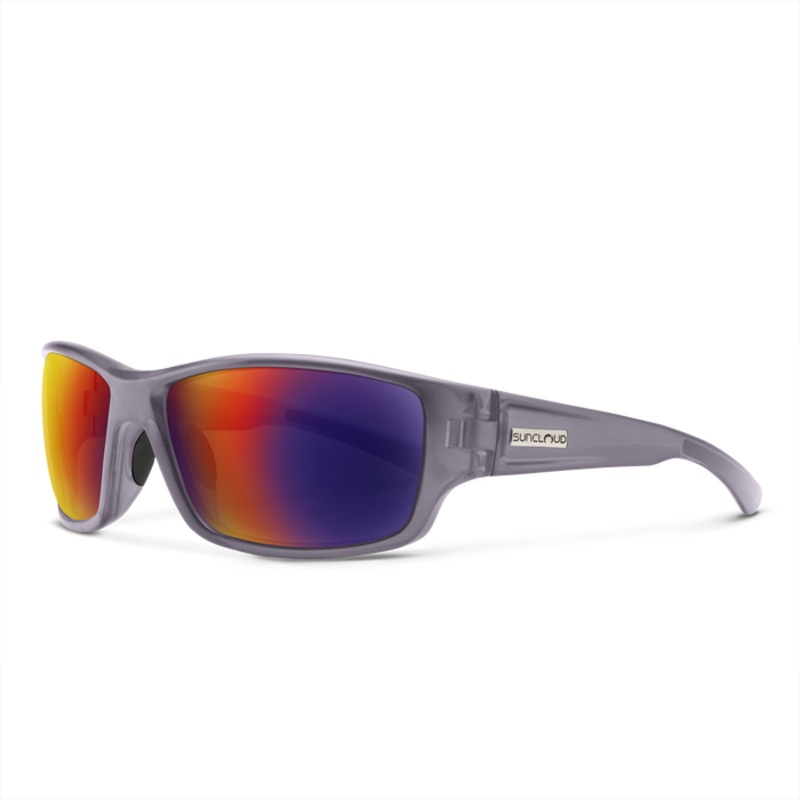 Suncloud Hull – Matte Transparent Gray/Polarized Plasma Mirror