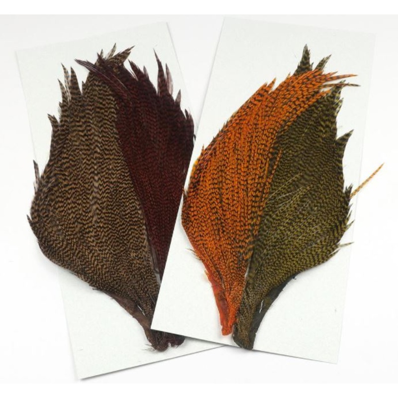 Trout Streamer Dyed Grizzly Starter Cape 4 Pack