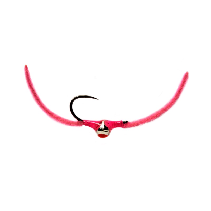 Croston’s Chenille Worm Soft Pink Barbless