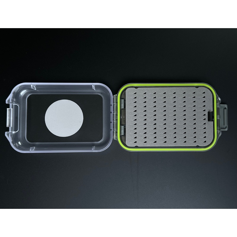 Fly Fish Food Logo Fly Box – Clear W/Page, Medium W/Easy Grip Foam