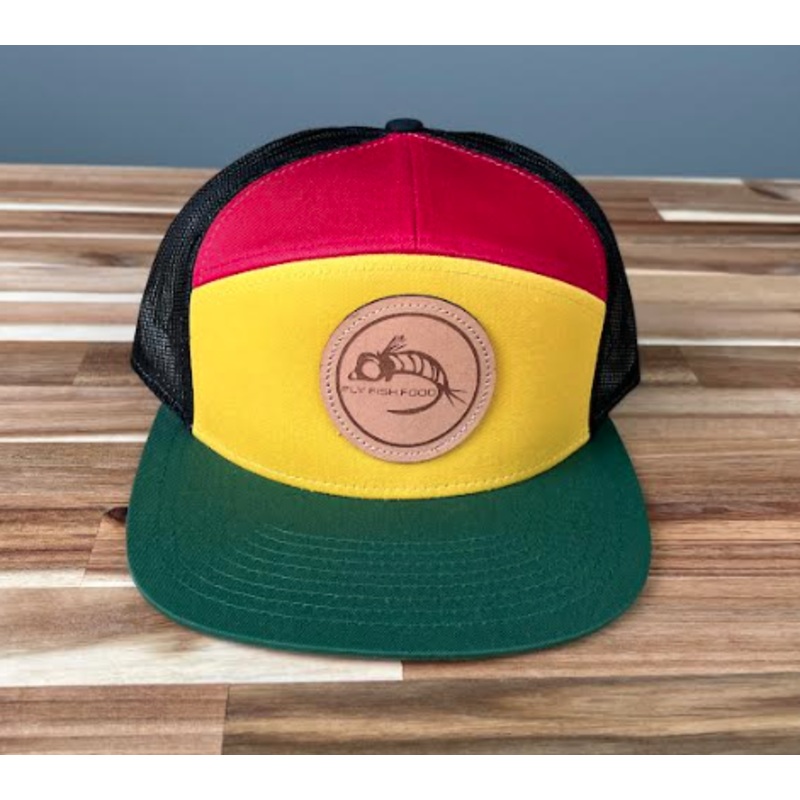 Fly Fish Food Logo Hat 7-Panel – Yellow/Red/Black/Dk.Green