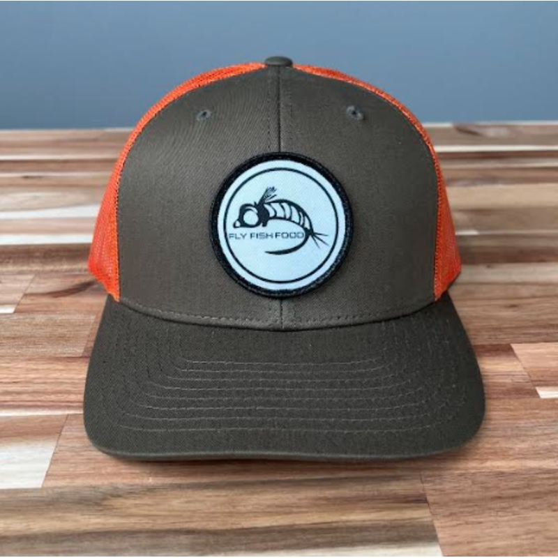 Fly Fish Food Logo Hat – Dark Loden/Jaffa Orange