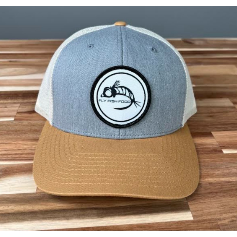 Fly Fish Food Logo Hat – Heather Grey/Birch/Biscuit