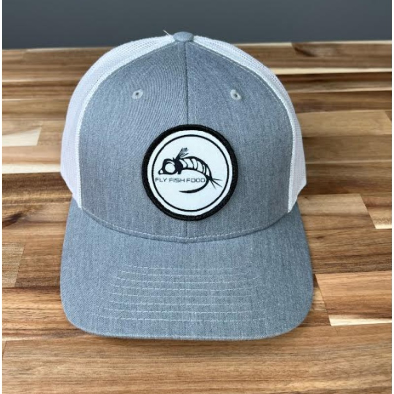 Fly Fish Food Logo Hat – Heather Grey/White