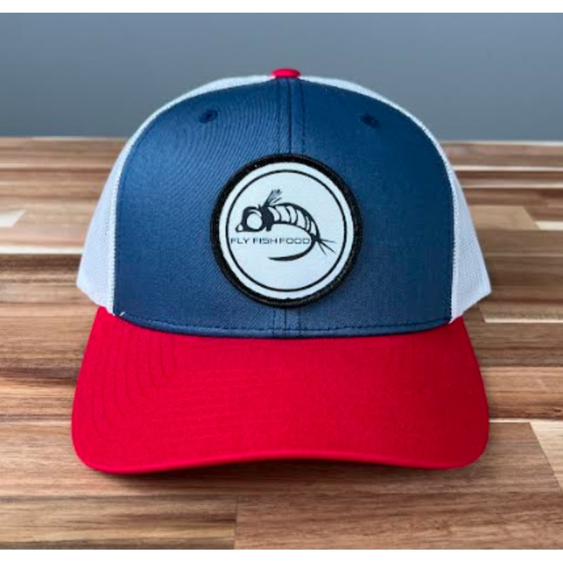 Fly Fish Food Logo Hat – Lt. Navy/White/Red