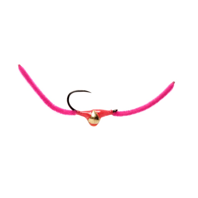 Croston’s Chenille Worm Hot Pink Barbless