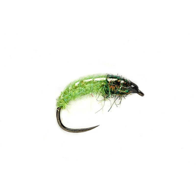 Glister Grub – Green – Barbless