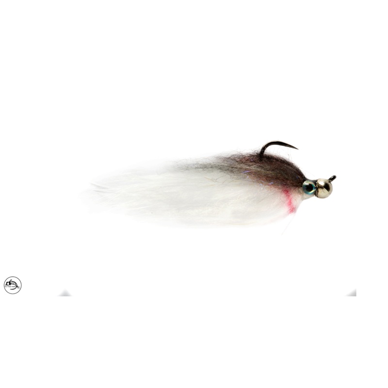 Jiggy Fat Minnow Brown & White Barbless