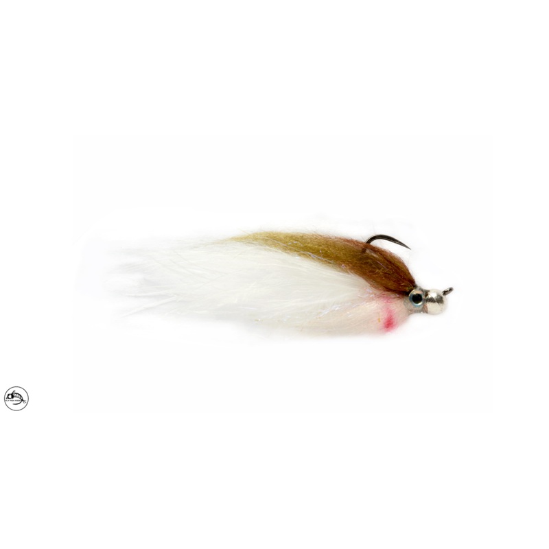 Jiggy Fat Minnow Olive & White Barbless