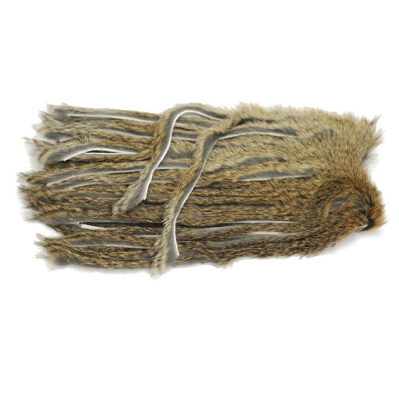 Rabbit Half Skin Zonked|Black|Charcoal Gray|Chinchilla|Dark Brown|Dark Olive|Flesh|Fl. Chartreuse|Fl. Fire Orange|Fl. Orange|Fl. Pink|Fl. Red|Fl. Yellow|Golden Brown|Leech Red|Natural Brown|Natural Ginger|Olive|Orange|Purple|Red|Rusty Brown|Shrimp Pink|Ta