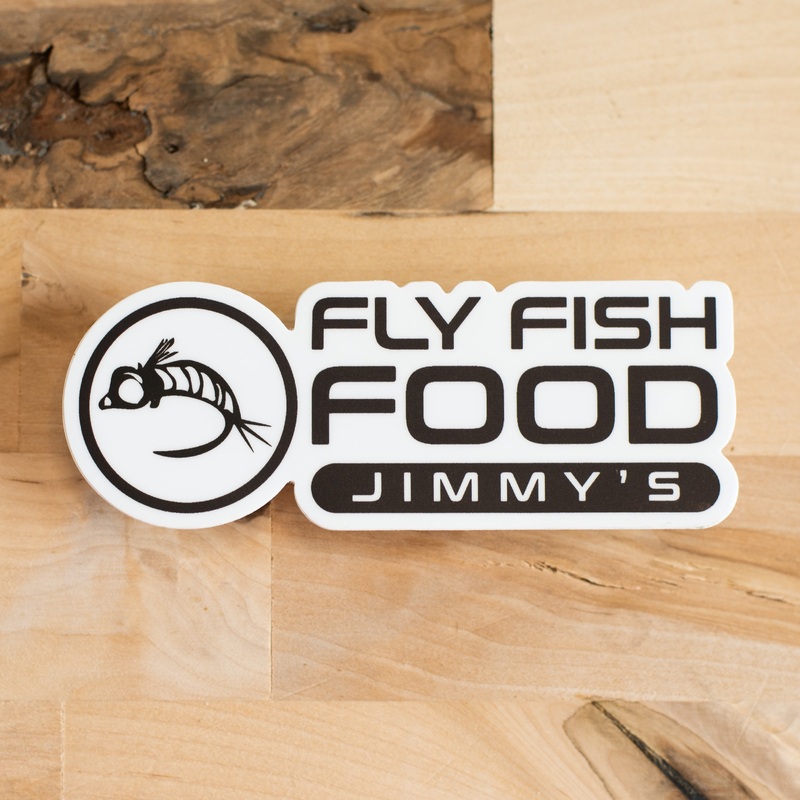 Fly Fish Food Jimmys Sticker