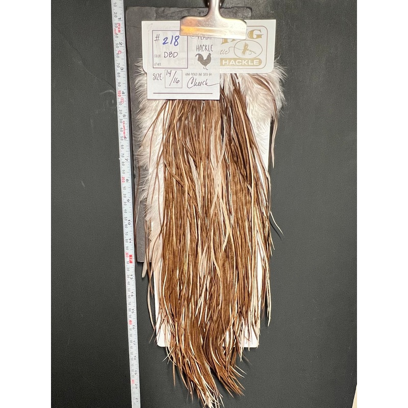 Flash Sale Hackle 218 – Heritage Saddle  – Dark Brown Dun (size 14-16)