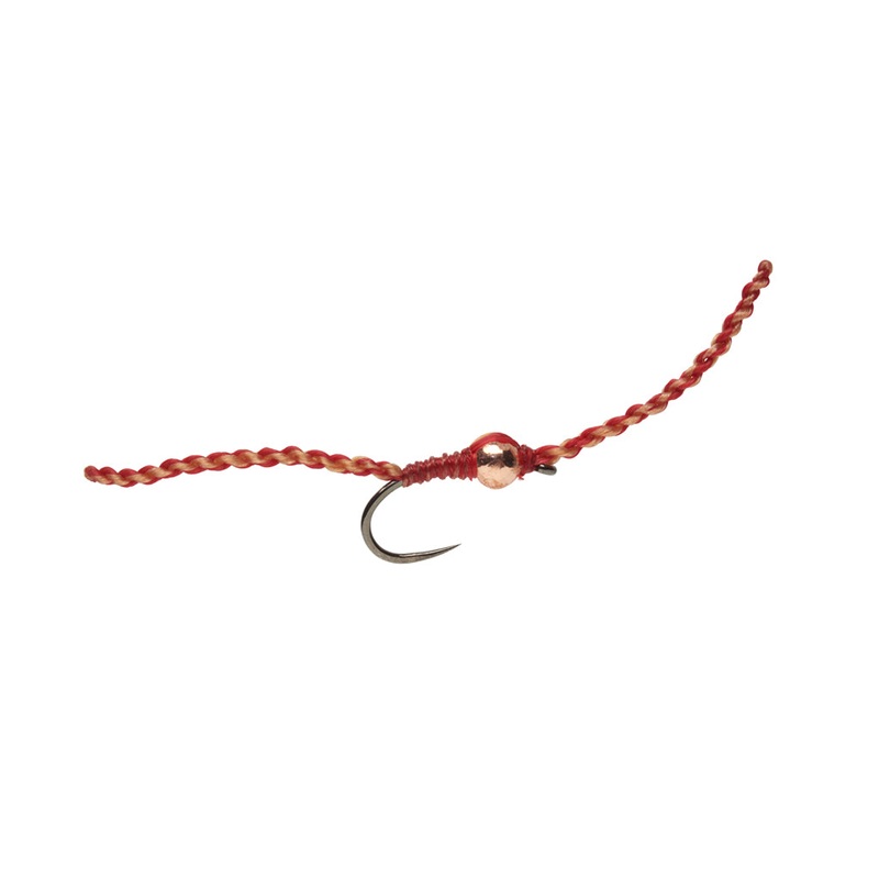 Olsen’s DNA Worm – Brown & Red Barbless