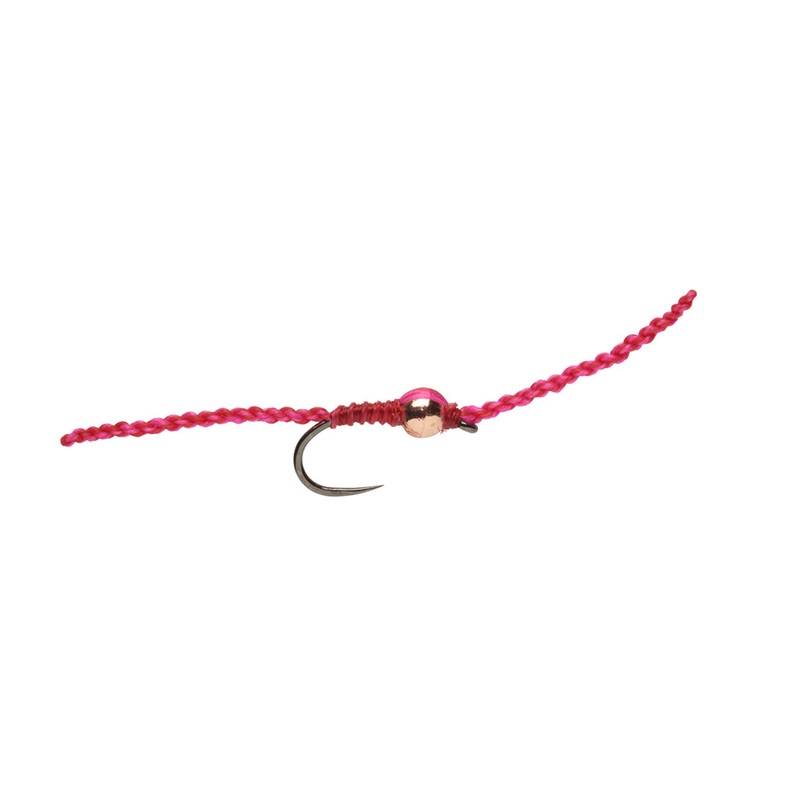Olsen’s DNA Worm – Pink & Red Barbless