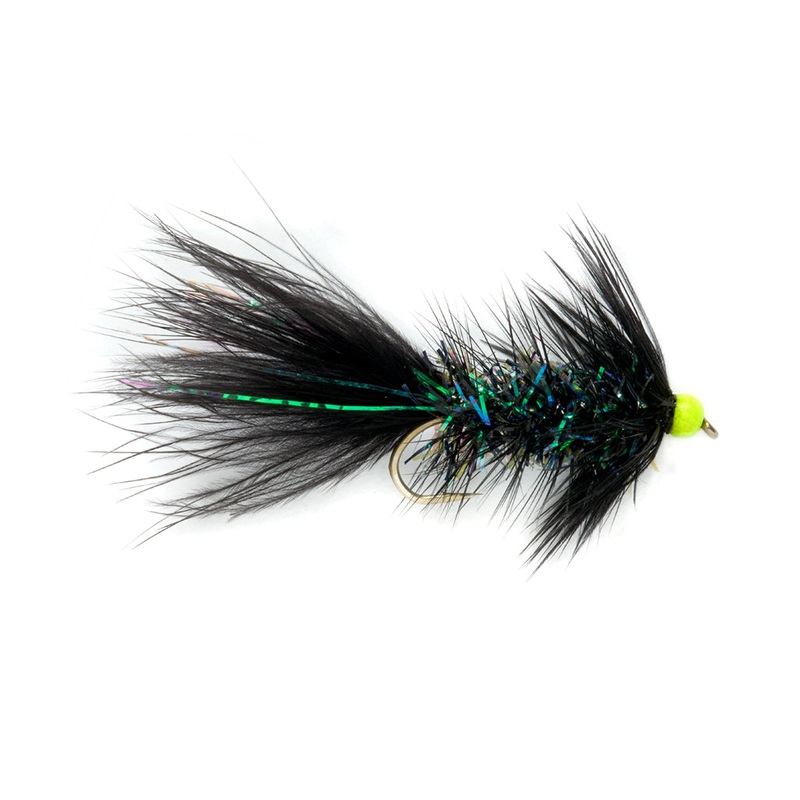 Shimmer Bugger – Black & Chartreuse Bead