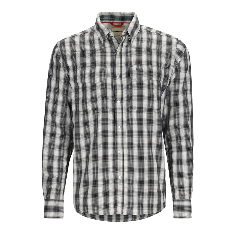 Simms – M’s Big Sky Fishing Shirt -Black Plaid