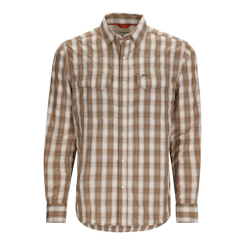 Simms – M’s Big Sky Fishing Shirt – Driftwood Plaid
