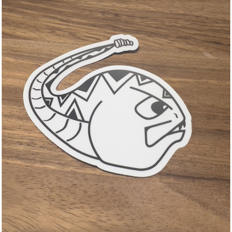 Fly Fish Food Rattle Bass Sticker