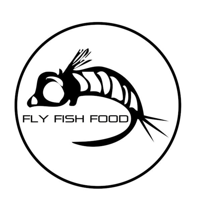 Fly Fish Food Sticker Black & White 3