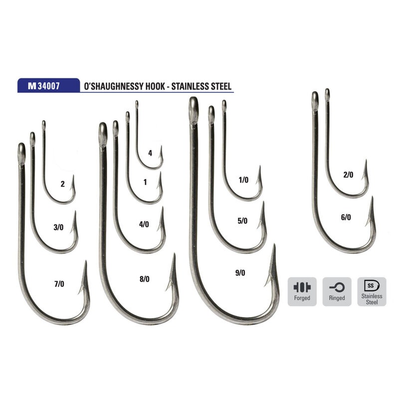 Mustad – O’Shaughnessy Forged Stainless Steel Hook M34007