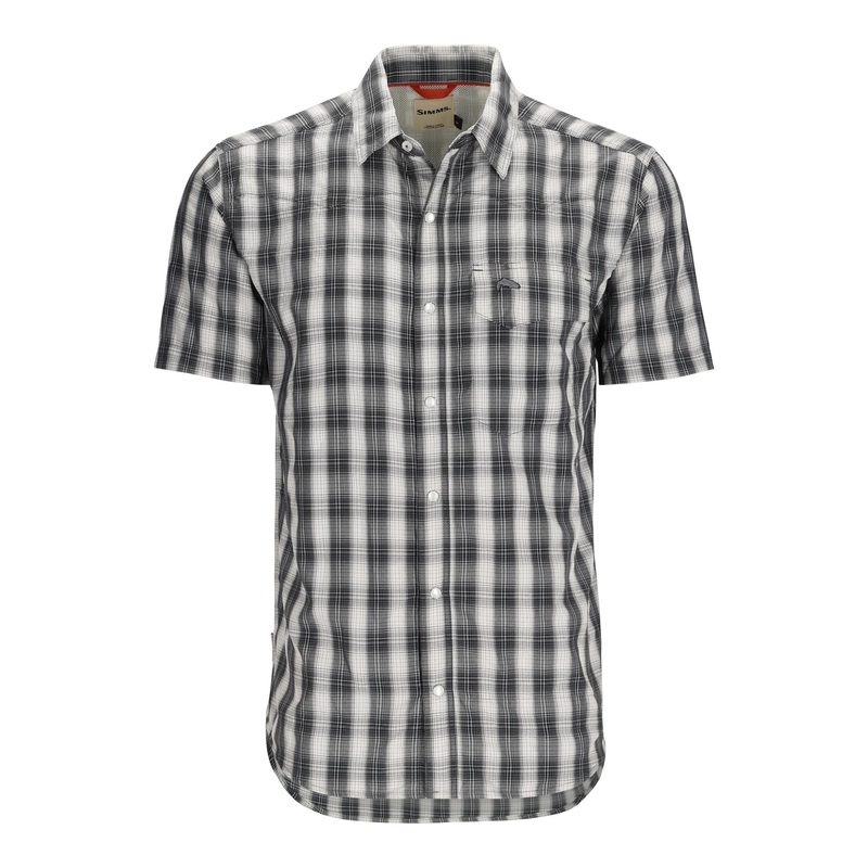 Simms – M’s Big Sky Shirt – Short Sleeve – Black Plaid