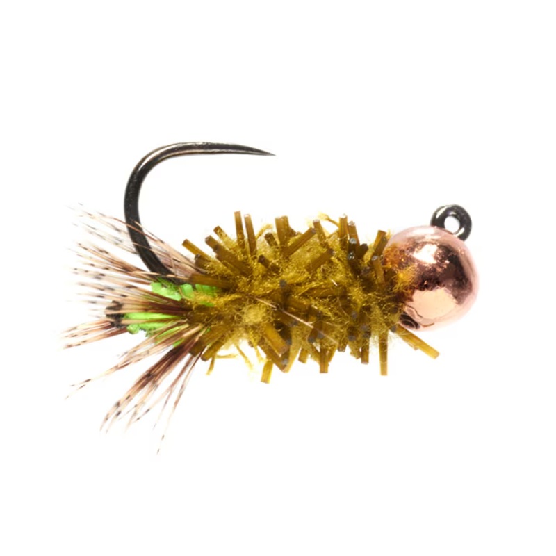 Chewing Gum Cased Caddis Chartreuse Barbless
