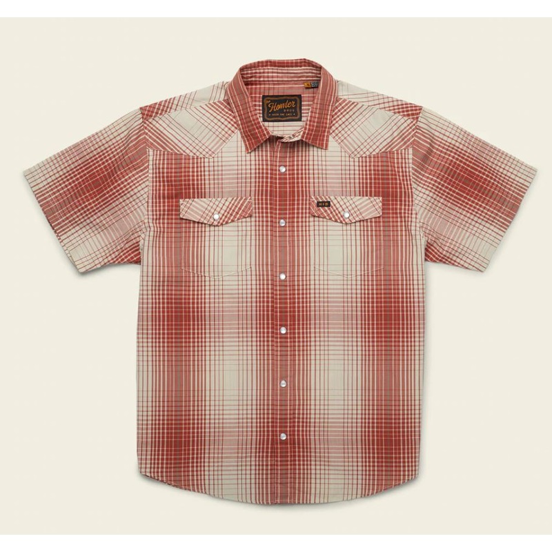 Howler Bros. H Bar B Snapshirt Roberts Plaid – Mars Red