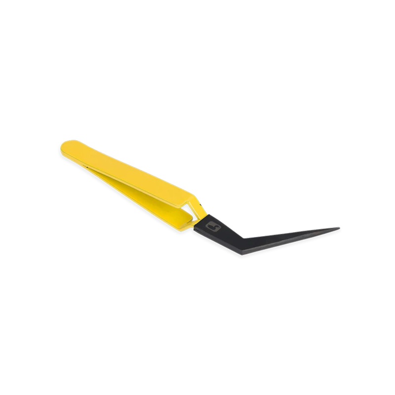 Loon Mini Curved D-Loop Tweezer – Yellow