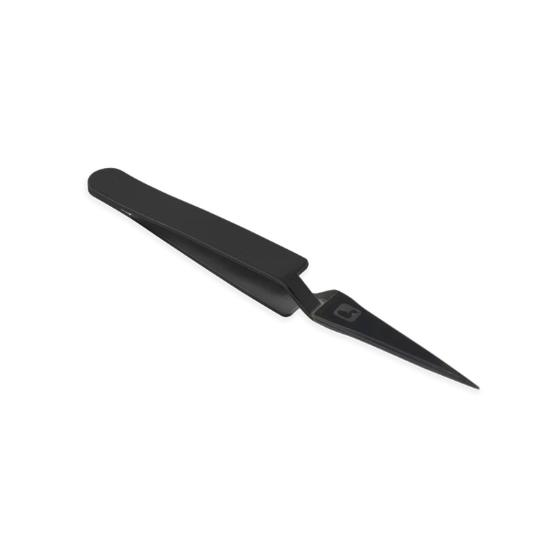 Loon Mini Straight D-Loop Tweezer – Black
