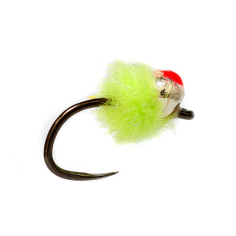 Crostons Tungsten Mini Egg – Cucumber Barbless (Red Dot)