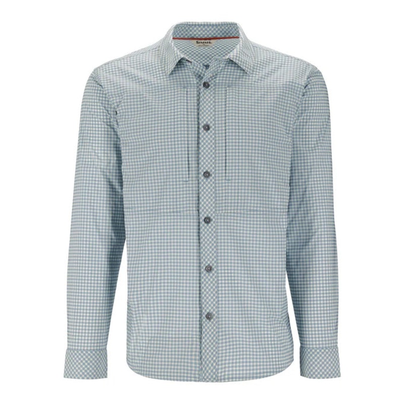 Simms Men’s Stone Cold LS Shirt – Albacore Stone Cold Check