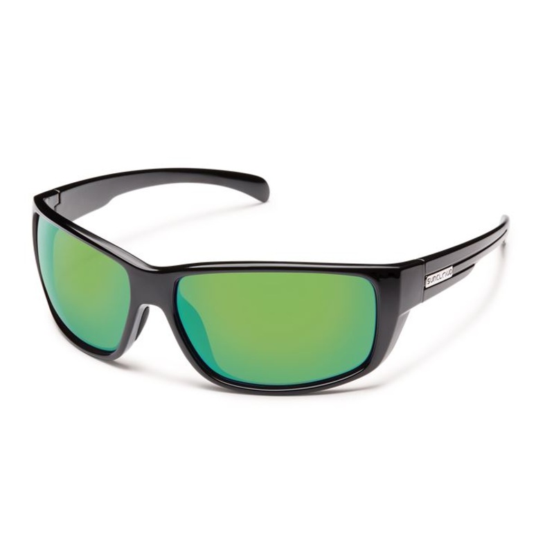 Suncloud Milestone – Black – Polarized Green Mirror