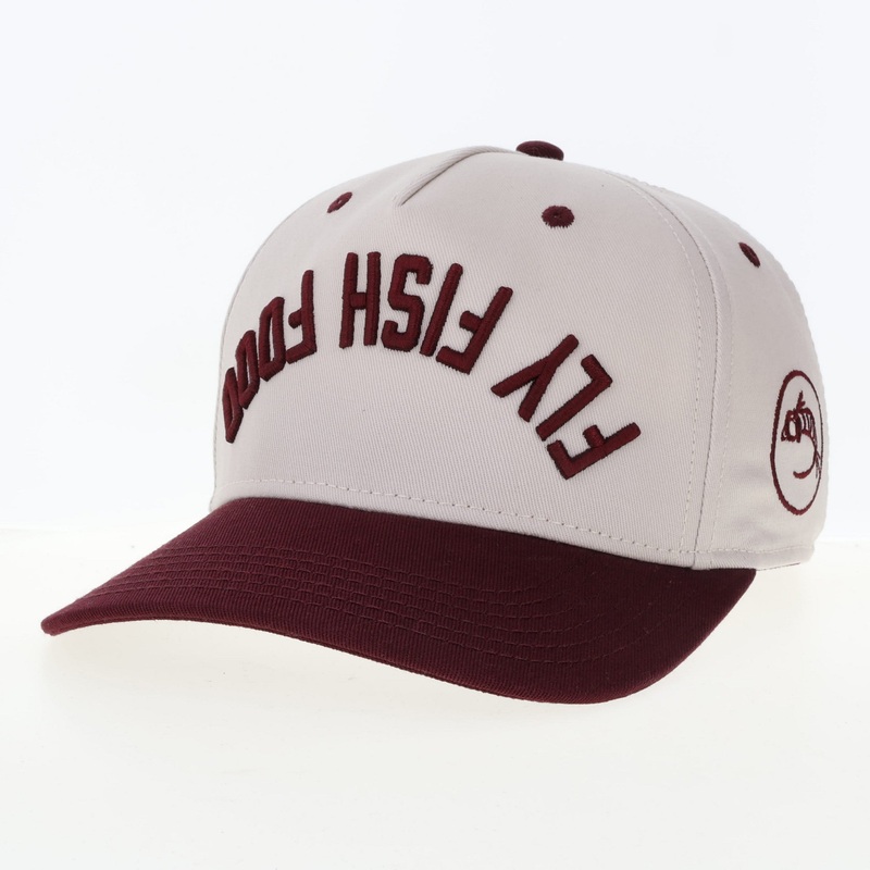 Fly Fish Food Heritage Hat – Stone/Maroon
