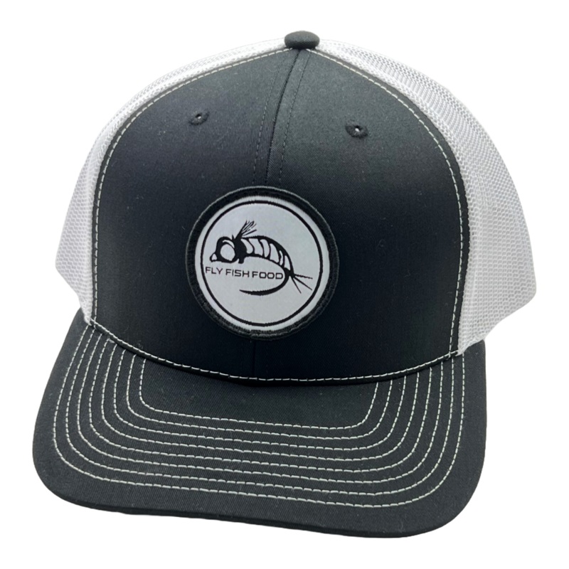 Fly Fish Food Logo Hat – Black White Stitching