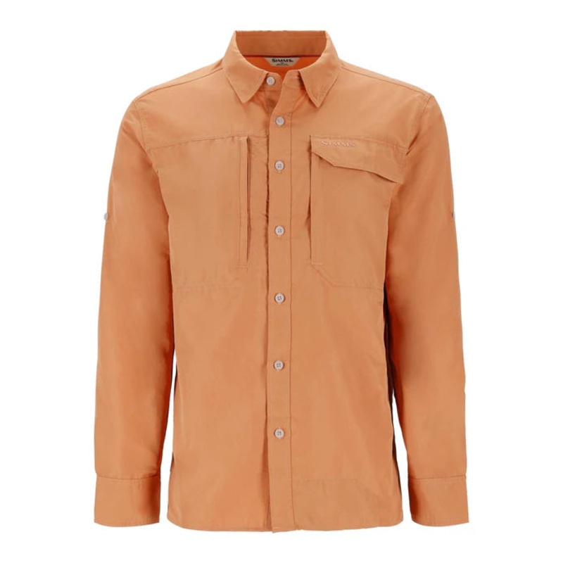 Simms Men’s Guide Fishing Shirt – Orange Maple